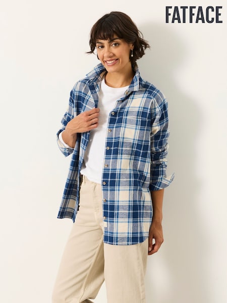 Bleu - Fatface Check Shirt