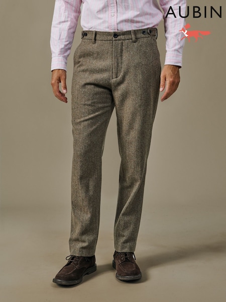 Zaļš - Regular Aubin Marlborough Wool Suit Trousers