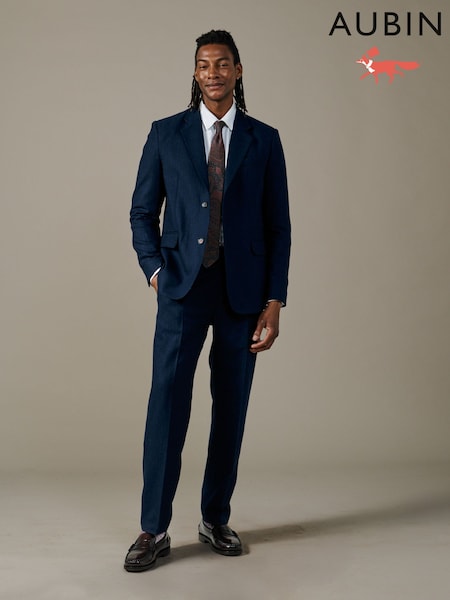 כחול  - Regular Aubin Rowley Suit Trouser