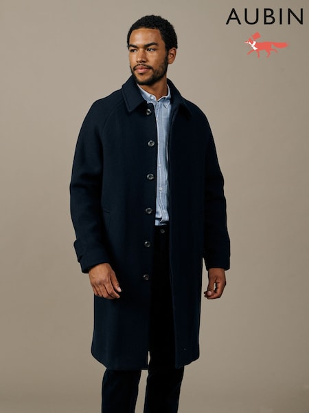 Blue - Regular Aubin Blue Dawes Overcoat