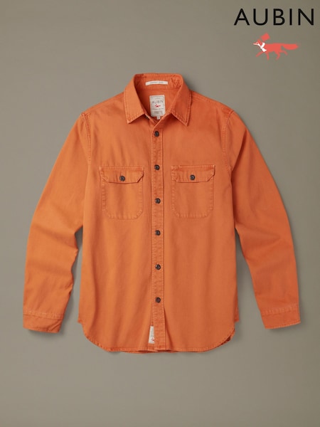 Orange - Regular Aubin Henderson Canvas Overshirt