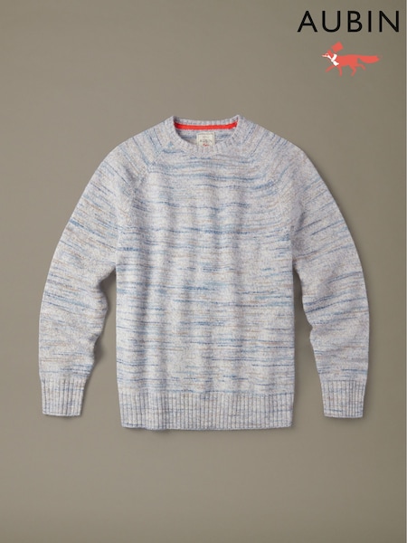 Azul - Regular Aubin Knighton Space Dyed Crew Neck Jumper