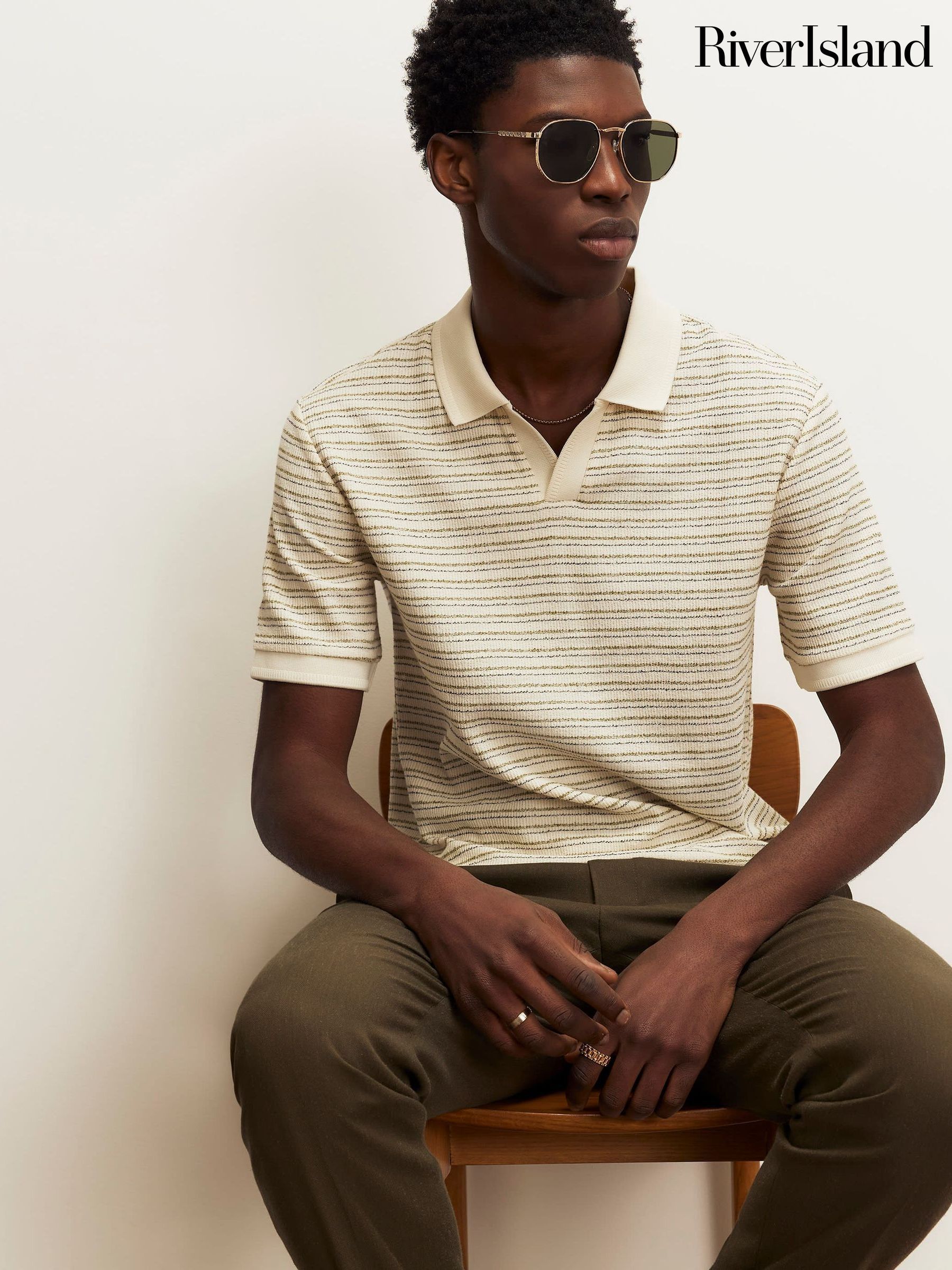 Buy Men's Polo Shirts Cotton Crochet Knitted Online | Next Brazil