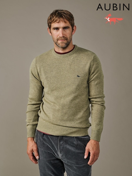Green - Regular Aubin Westbourne Crew Jumper