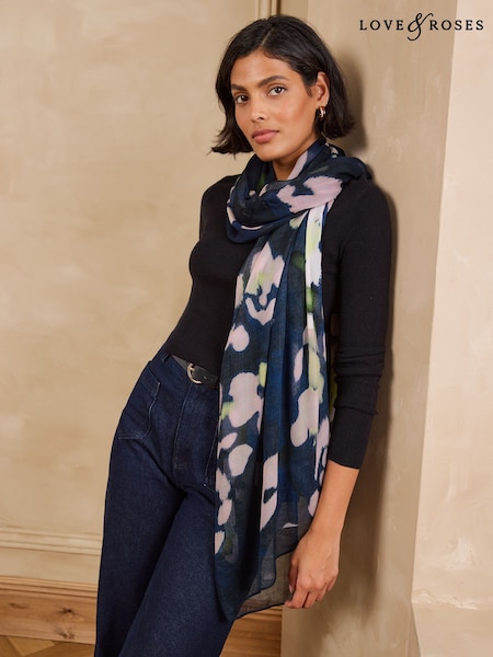 Navy Leopard Print - Love & Roses