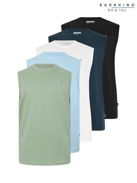 Dark Green - Long Badrhino Big & Tall Muscle Vest