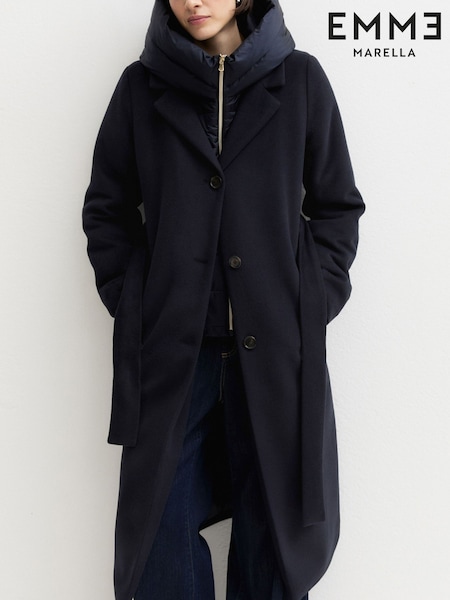 Blue - Emme Marella Desiderio Quilted Coat