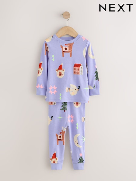Lilac Purple - Christmas Snuggle Pyjamas Set (9mths-12yrs)