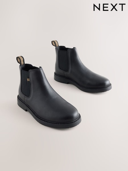 Black - Leather Chelsea Boots