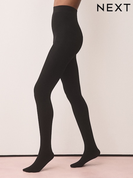 أسود - Fleece Lined Thermal Tights 2 Pack