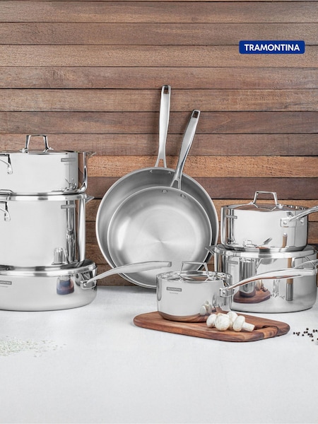 Tramontina 8 Piece Grano 3-ply Stainless Steel Cookware Set