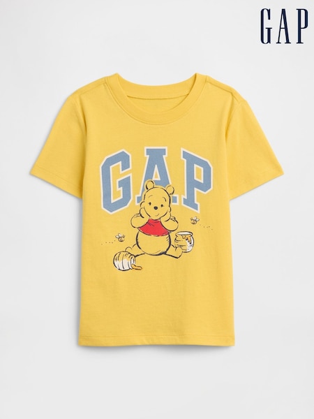 Yellow Winnie the Pooh - Gap Disney Logo Short Sleeve T-shirt (6mths-5yrs)