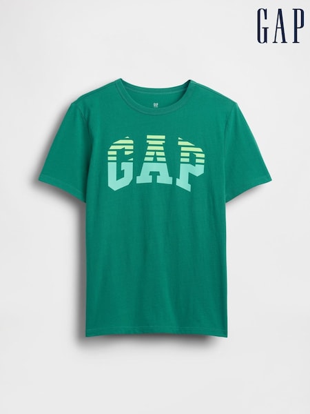 Zielony cieniowany - Gap Graphic Short Sleeve T-shirt (4-13yrs)
