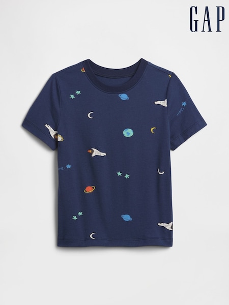 Blu navy spaziale - Gap Pocket Short Sleeve T-shirt (6mths-5yrs)