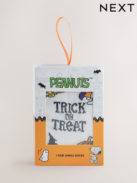 Snoopy Licence - Halloween Ankle Sock In A Gift Box