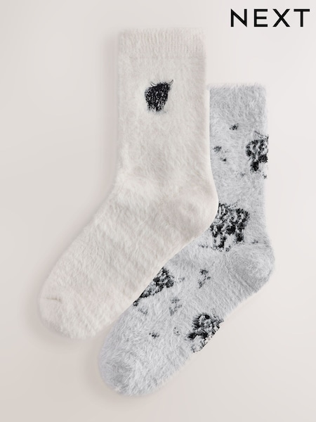 Hamish The Highland Cow - Super Furry Cosy Socks 2 Pack