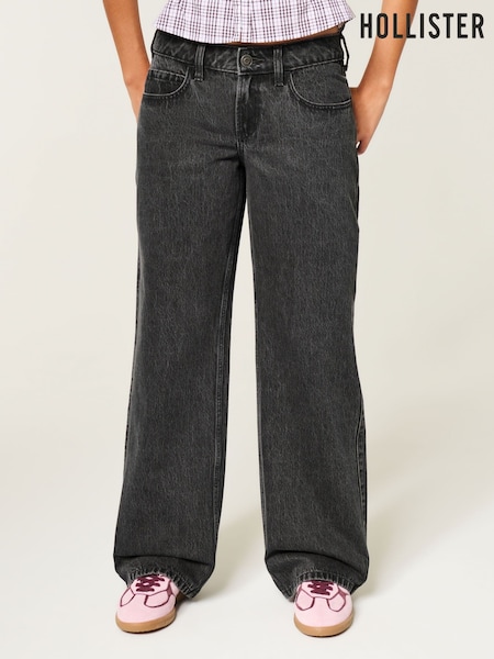 Black - Hollister Low Rise Baggy Jeans