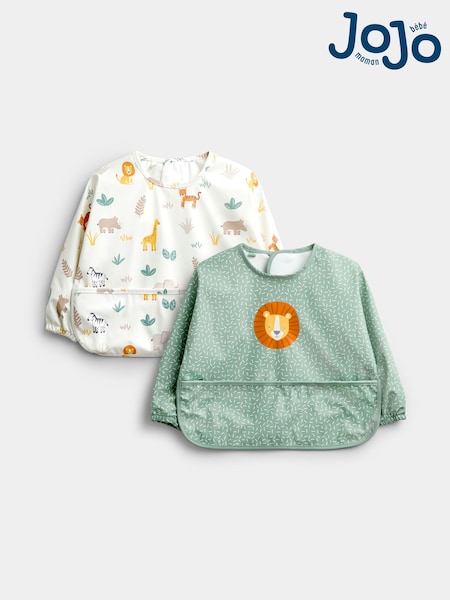Jojo Maman Bébé 2-pack Sleeve Bib Set