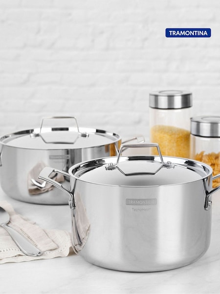 Tramontina Grano 3-ply Stainless Steel Casserole 24cm