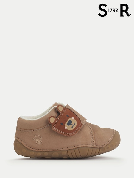 Brown - Start-rite Bear Hug Babies Rip-tape Closed Pre-walker Shoes With Bear Motif