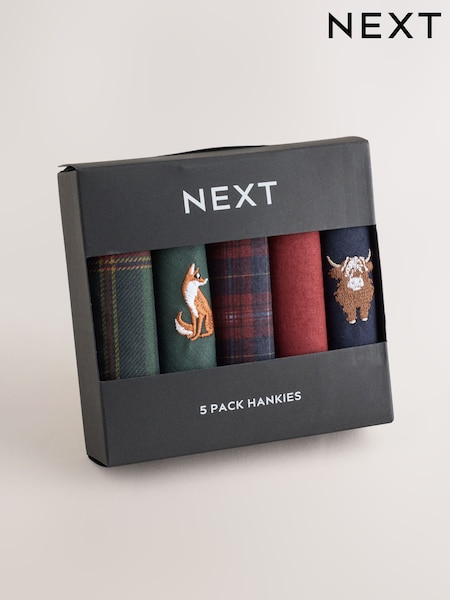 Hamish the Highland Cow - Regular Pattern Handkercheifs 5 Pack