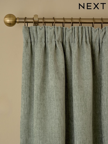 Heavyweight Chenille Pencil Pleat Curtains