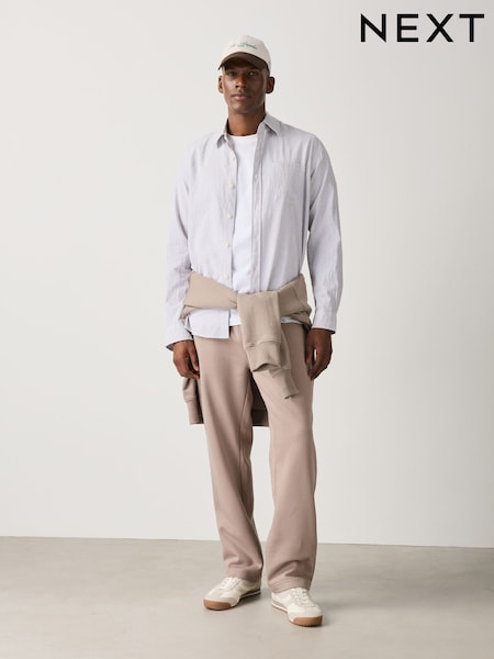 Stone - Straight Fit Brushback Joggers