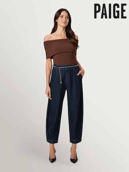 Fresco - Paige Delaney jeans med mansjetter og fold i Midje Baggy bukseben