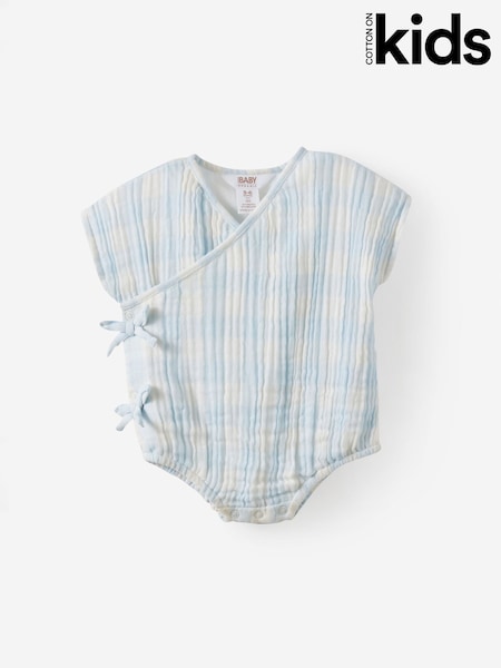 Blue - Cotton On Woven Cross Over Tie Playsuit