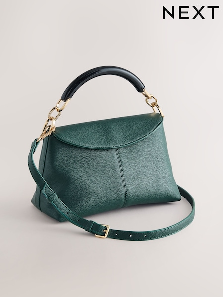Green - Resin Handle Hand Held Bag