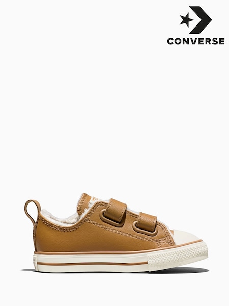 Brown - Converse Chuck Taylor Cozy Leather Low Trainers
