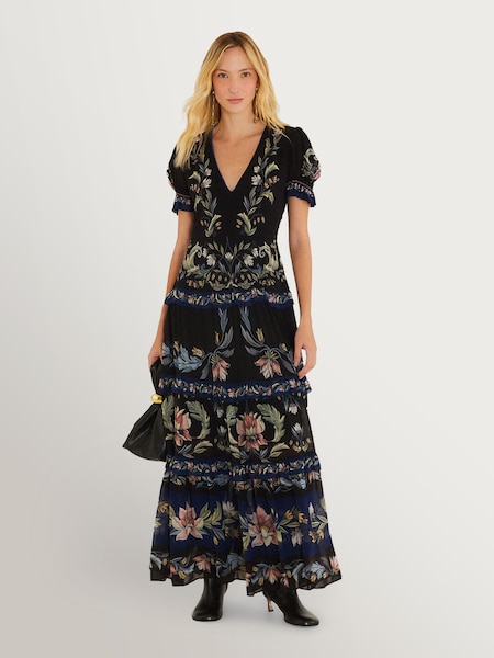 Чорний - Farm Rio Natalia Maxi Dress
