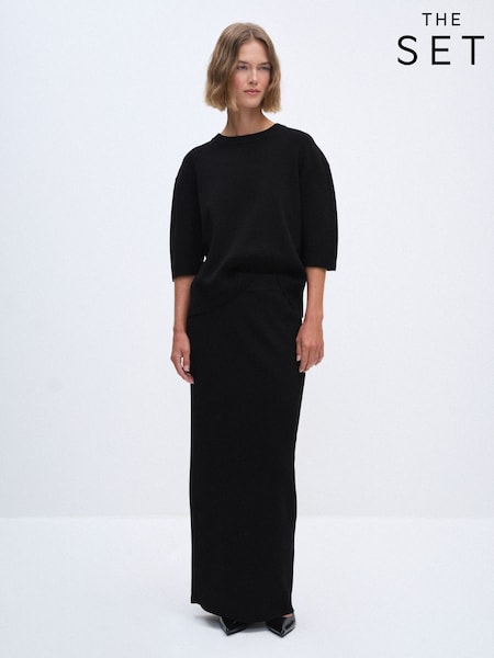 Black - The Set Skirt & T-shirt Co-ord Set