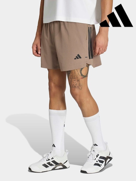Κρεμ - Regular Adidas D4t Primelift 3 Stripes Shorts