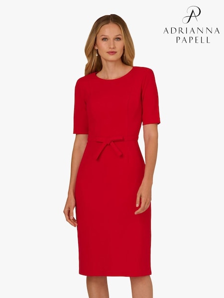 Adrianna Papell Red Mini Bow Front Sheath Dress (W04248) | €164