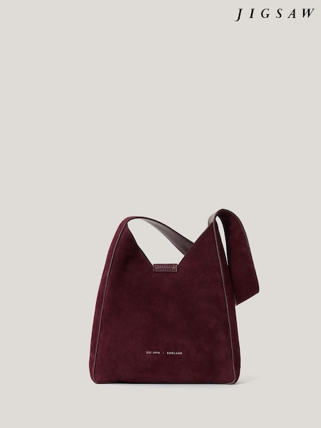 Jigsaw Red Mini Heckfield Suede Tote Bag (W04278) | €185