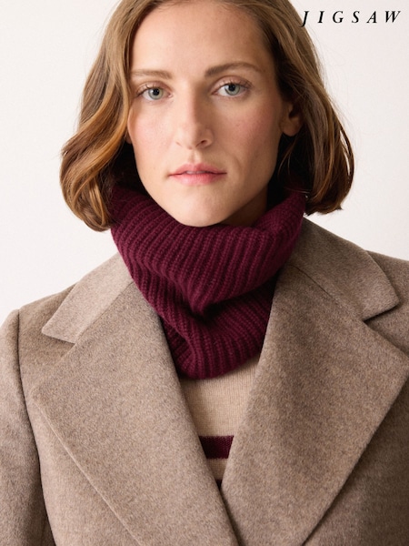 Jigsaw Wool Cashmere Blend Rib Snood (W04279) | R$ 485