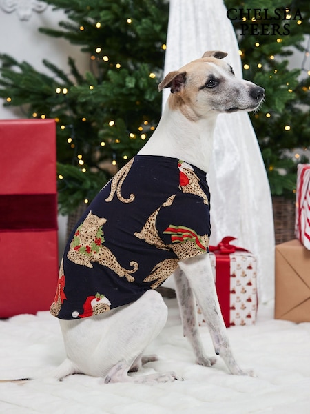 Chelsea Peers Blue Pets Christmas Leopard Print Pyjama T-Shirt (W04362) | 99 QAR