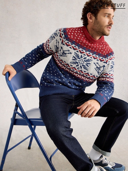 White Stuff Red Penguin Novelty Crew Neck Jumper (W04681) | 376 QAR