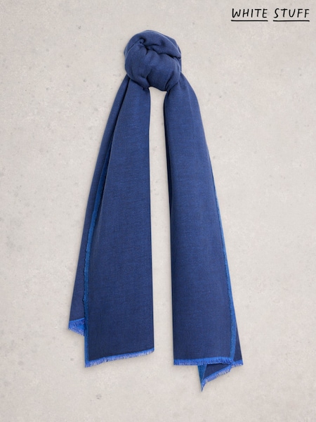 أزرق - White Stuff Selma Midweight Scarf (W04692) | ‏202 ر.ق.