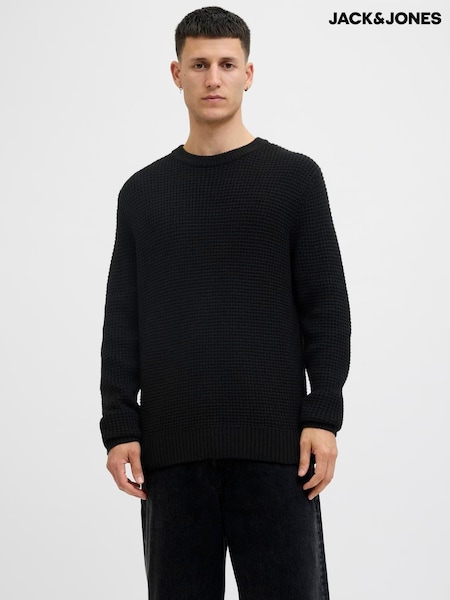 JACK & JONES Black Knit Crew Neck Jumper (W04725) | R$ 195
