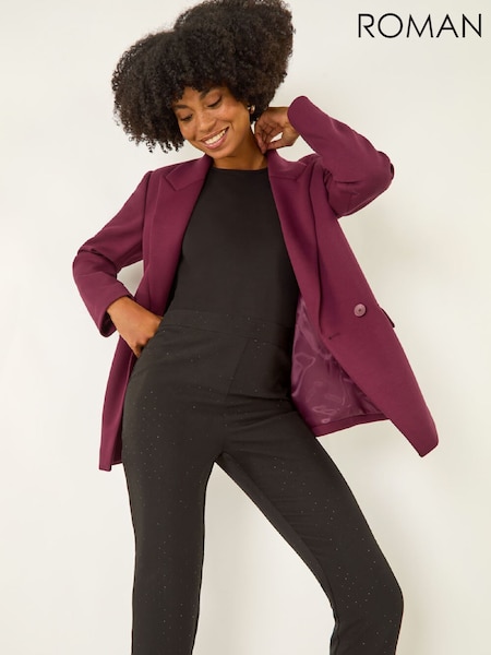 Roman Black Diamante Stretch Trousers (W04910) | €45