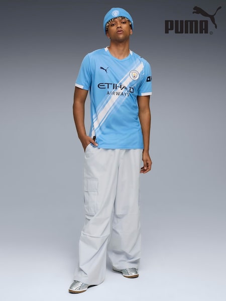 Puma Pale Blue Manchester City 25/26 Short Sleeve Home Jersey (W05094) | kr1 790