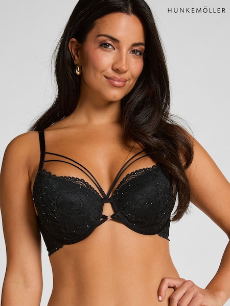 Hunkemoller Sabrina Padded Demi Black Bra (W05184) | €45