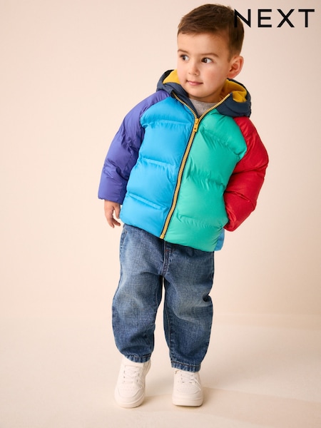 Bright Colour Block - Padded Coat (3mths-7yrs)