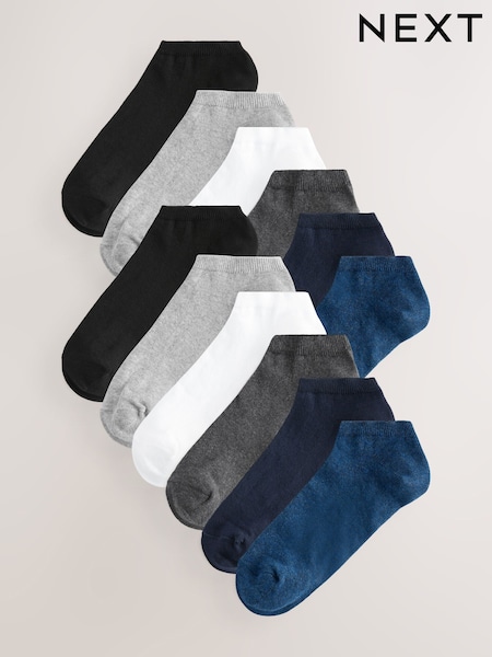 Blue/Grey/Black Trainer Socks 12 Pack (W05705) | $35