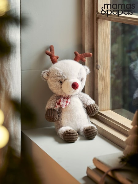 Mamas & Papas Multi Christmas Reindeer Soft Toy 2025 (W05893) | €26.50