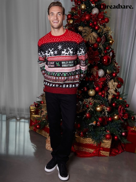Threadbare Black Christmas Fairisle Knitted Jumper (W05923) | AED166