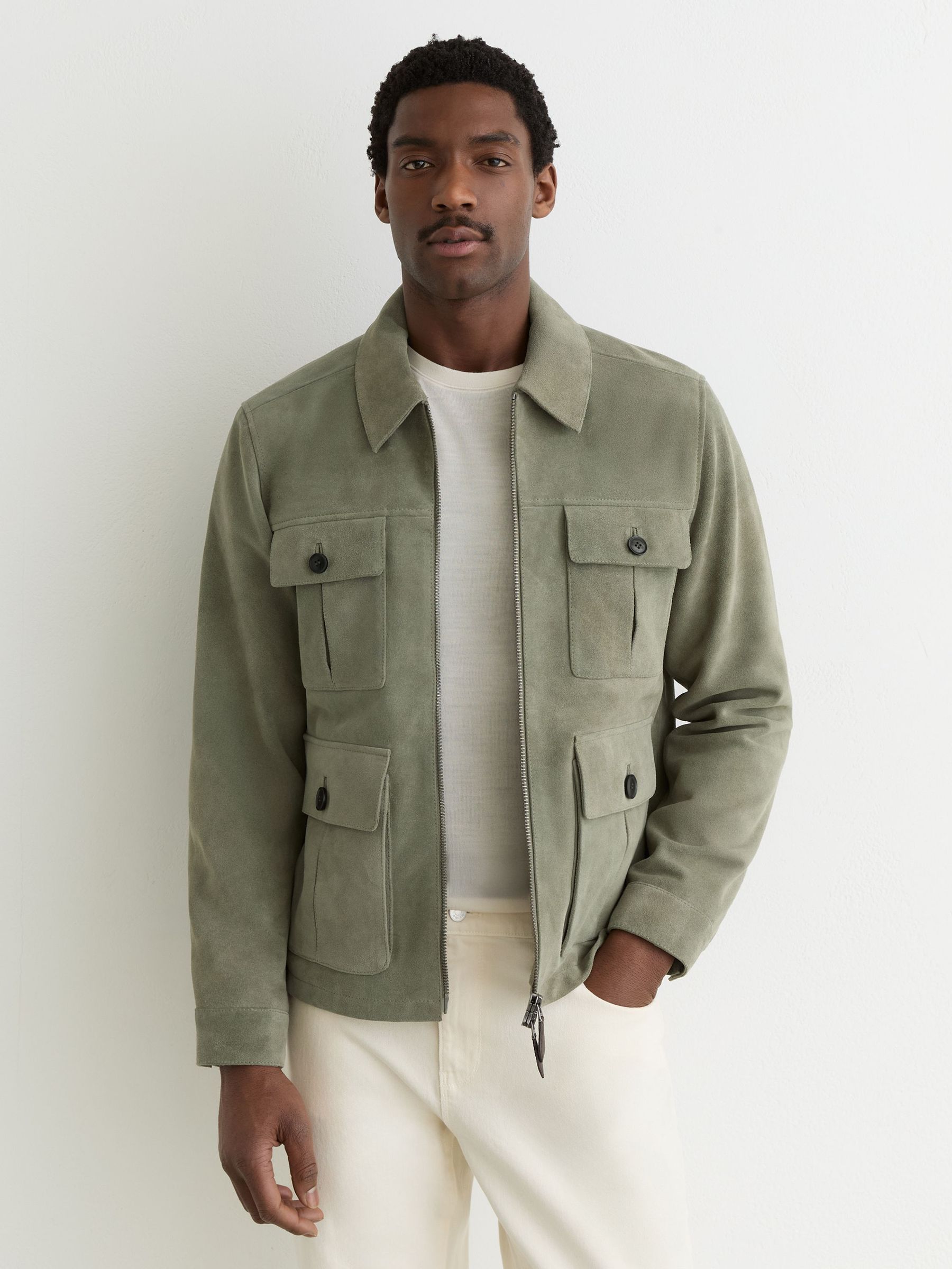 Buy Men's Coats and Jackets Green Utility Regular Online | Next