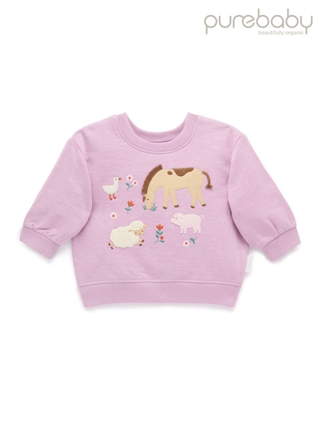 Purebaby Purple Embroidered Windcheater (W06146) | €37